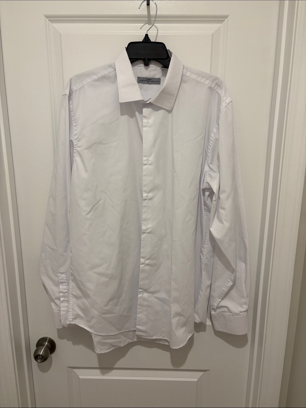 Men's White Dress Shirt - Long Sleeve Button-Up by Van Heusen